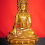 Crown Buddha Metal Statue