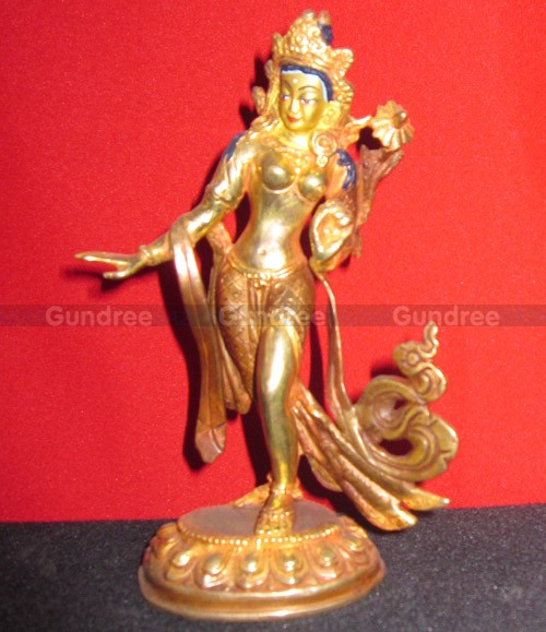 Dancing Tara Metal Statue