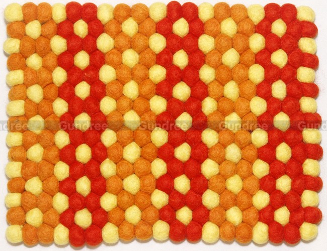 Handicraft Felt Ball Mat- Gundree Nepal