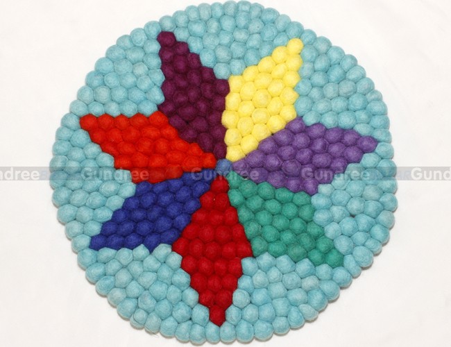 Felt Ball Mat- Handmade in Nepal