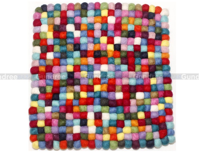 Colourful Felt Ball Mat