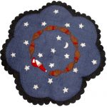 Handmade Blue Star Felt Mat