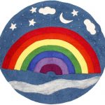 Handmade Rainbow Felt Mat