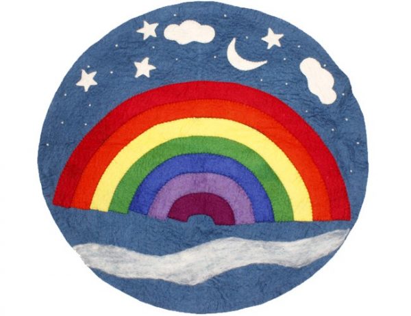Handmade Rainbow Felt Mat