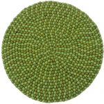 Handmade Round Felt Ball Mat