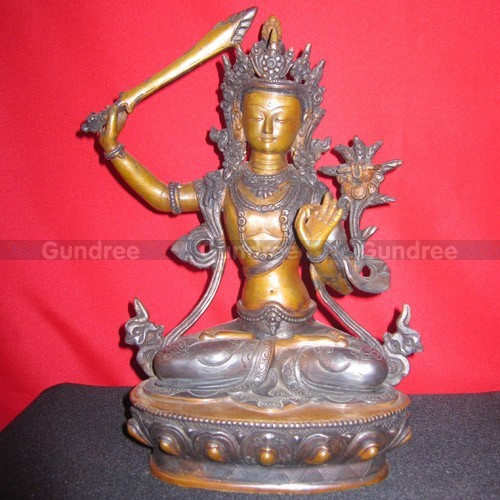 Manjushree Metal Statue