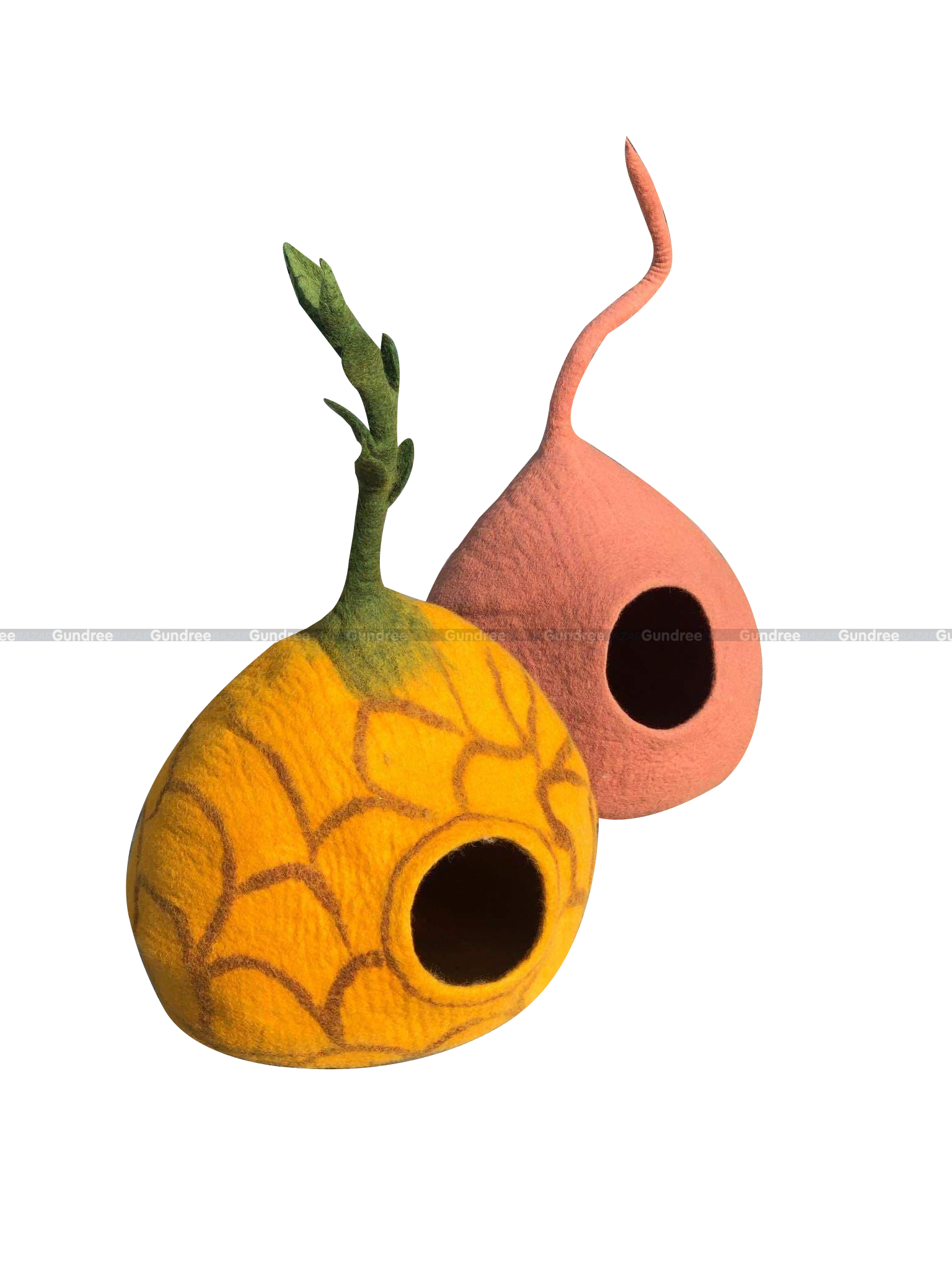 Felt Cat House Handmade Stone Craft, Wool Dryer Balls, Handmade Dryer