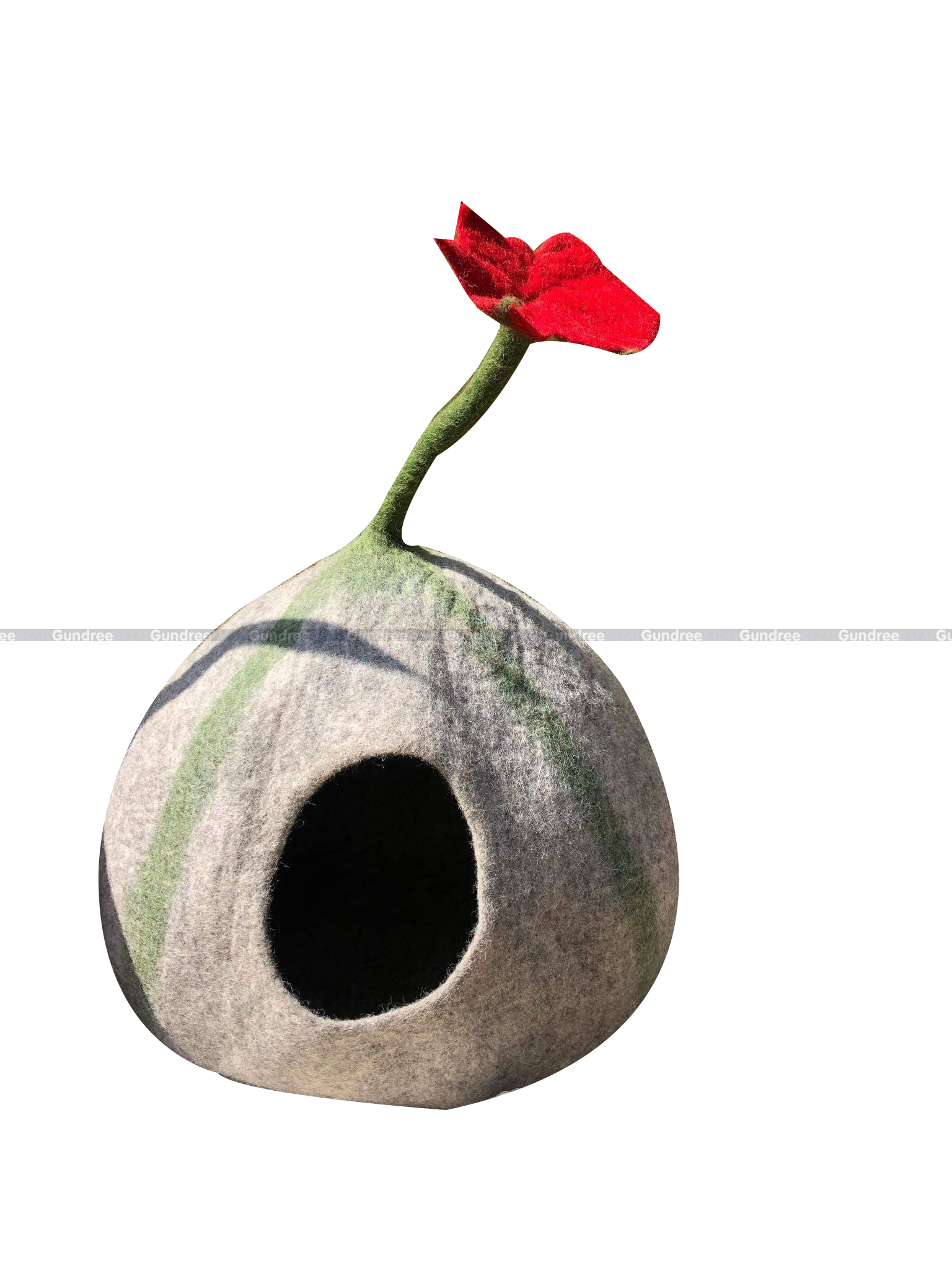 Felt Cat House Handmade Stone Craft, Wool Dryer Balls, Handmade Dryer